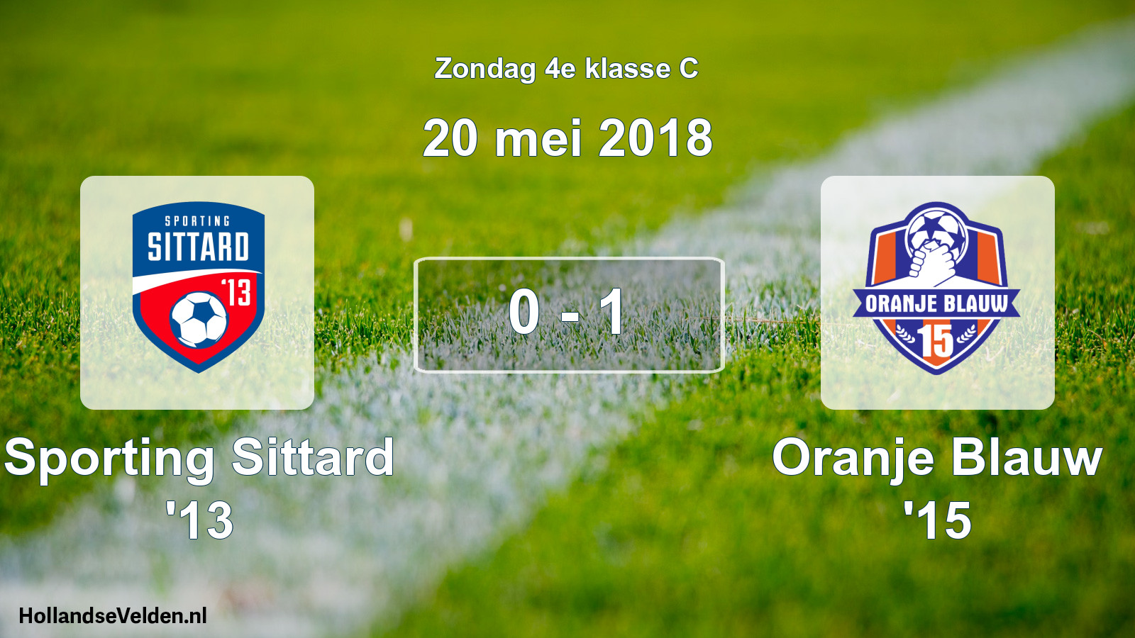 Total number of matches played: Sporting Sittard '13 - Oranje Blauw '15 0 - 1 (20 May 2018)