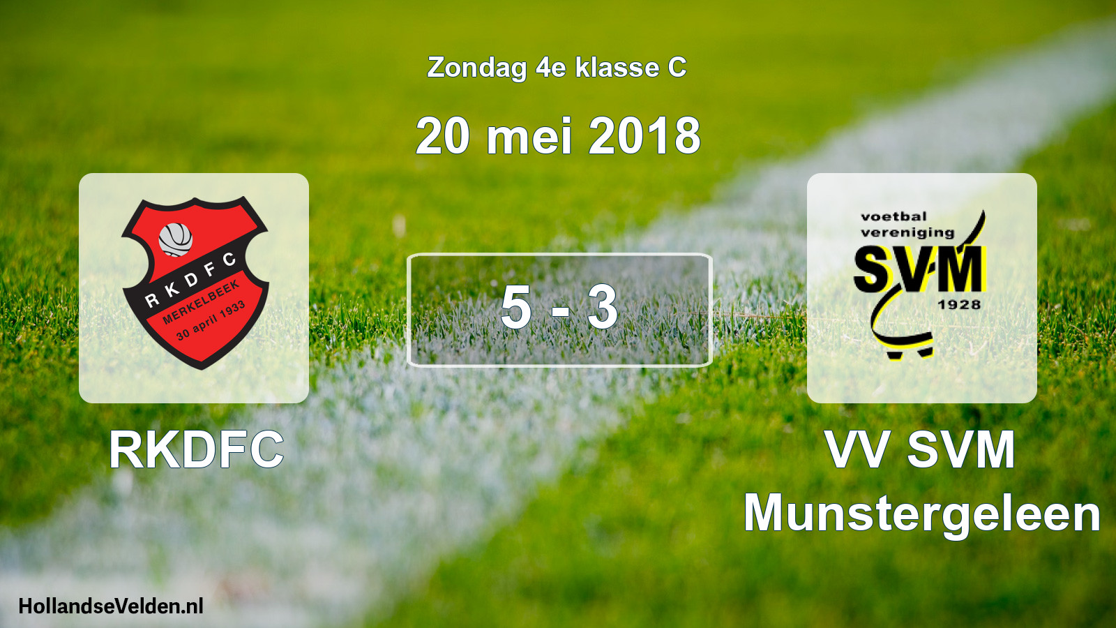 Total number of matches played: RKDFC - VV SVM Munstergeleen 5 - 3 (20 May 2018)