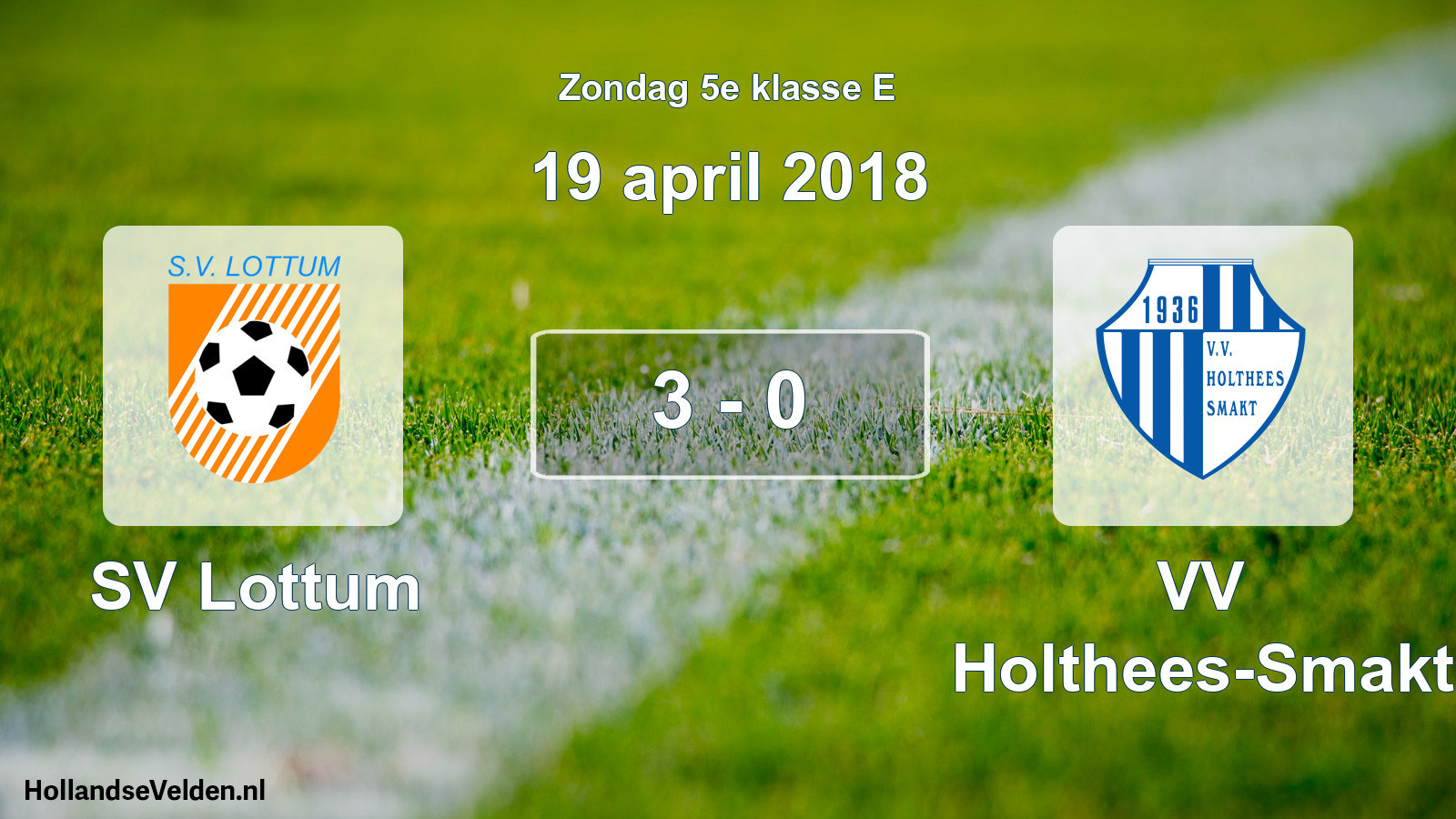 Total number of matches played: SV Lottum - VV Holthees-Smakt 3 - 0 (19 April 2018)