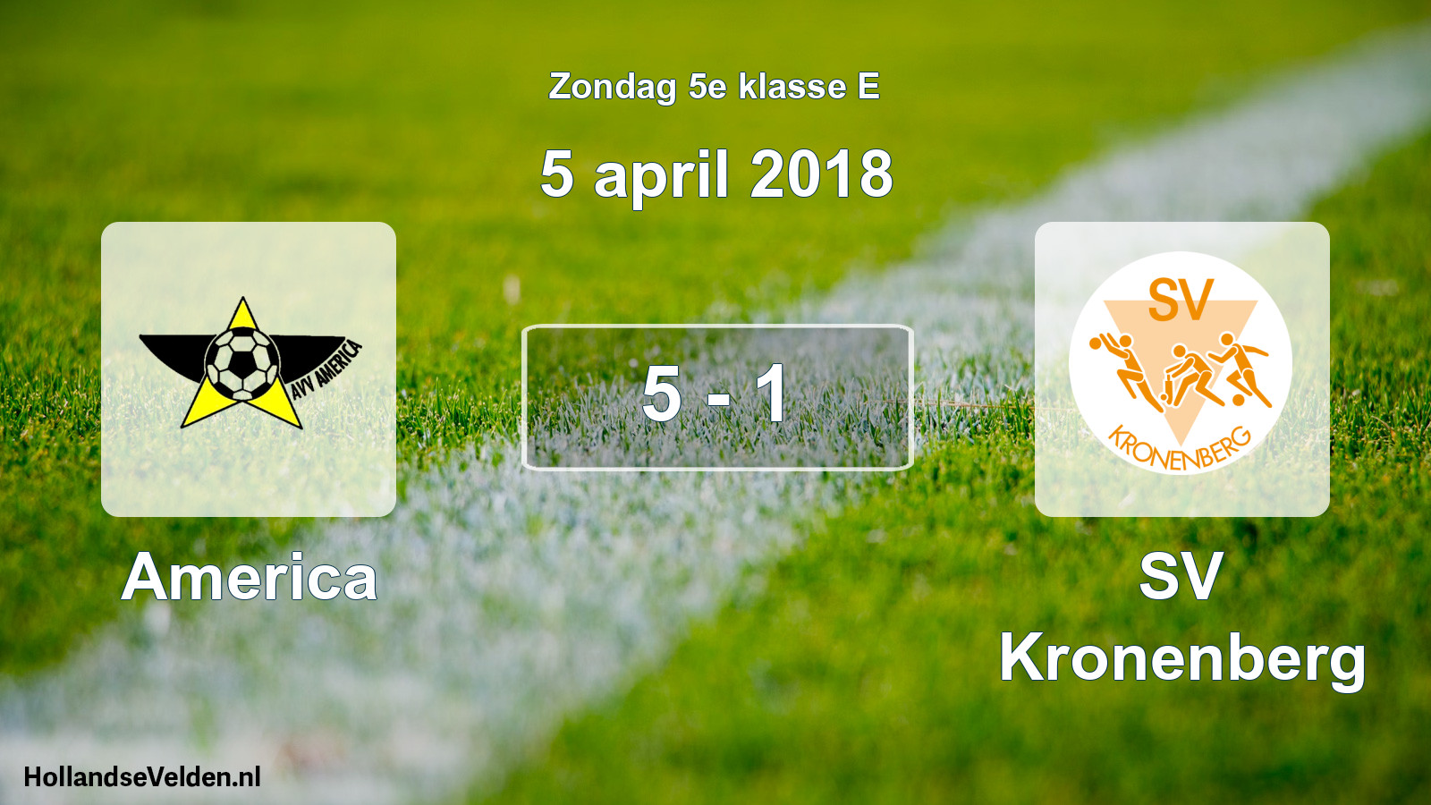 Total number of matches played: America - SV Kronenberg 5 - 1 (5 April 2018)