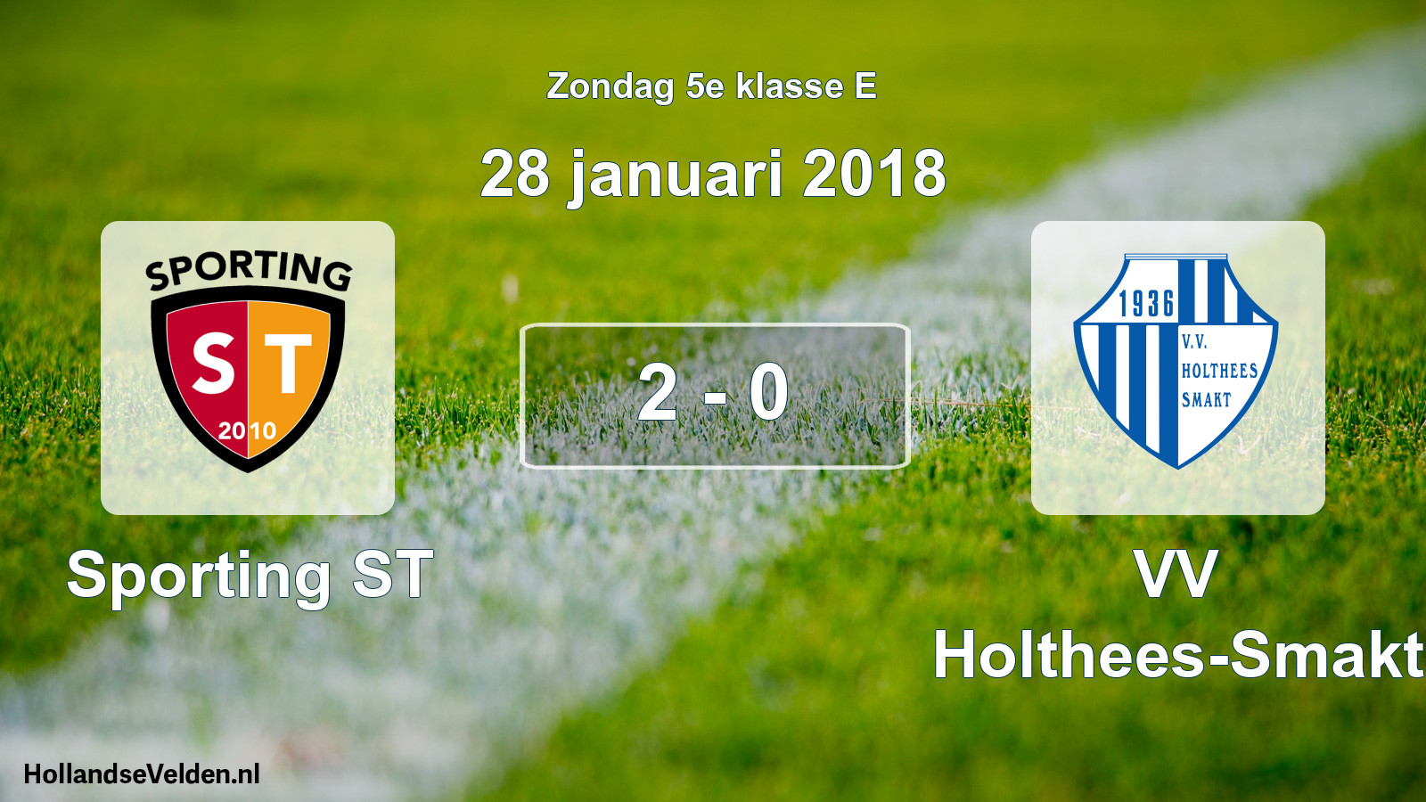 Total number of matches played: Sporting ST - VV Holthees-Smakt 2 - 0 (28 January 2018)