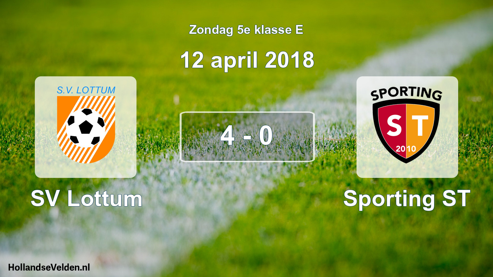 Total number of matches played: SV Lottum - Sporting ST 4 - 0 (12 April 2018)