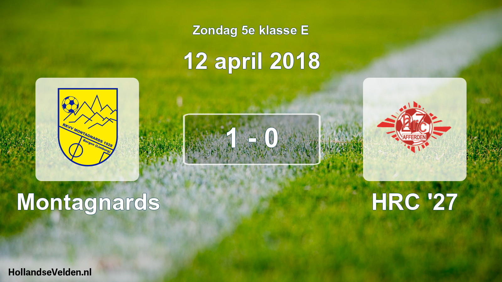 Total number of matches played: Montagnards - HRC '27 1 - 0 (12 April 2018)