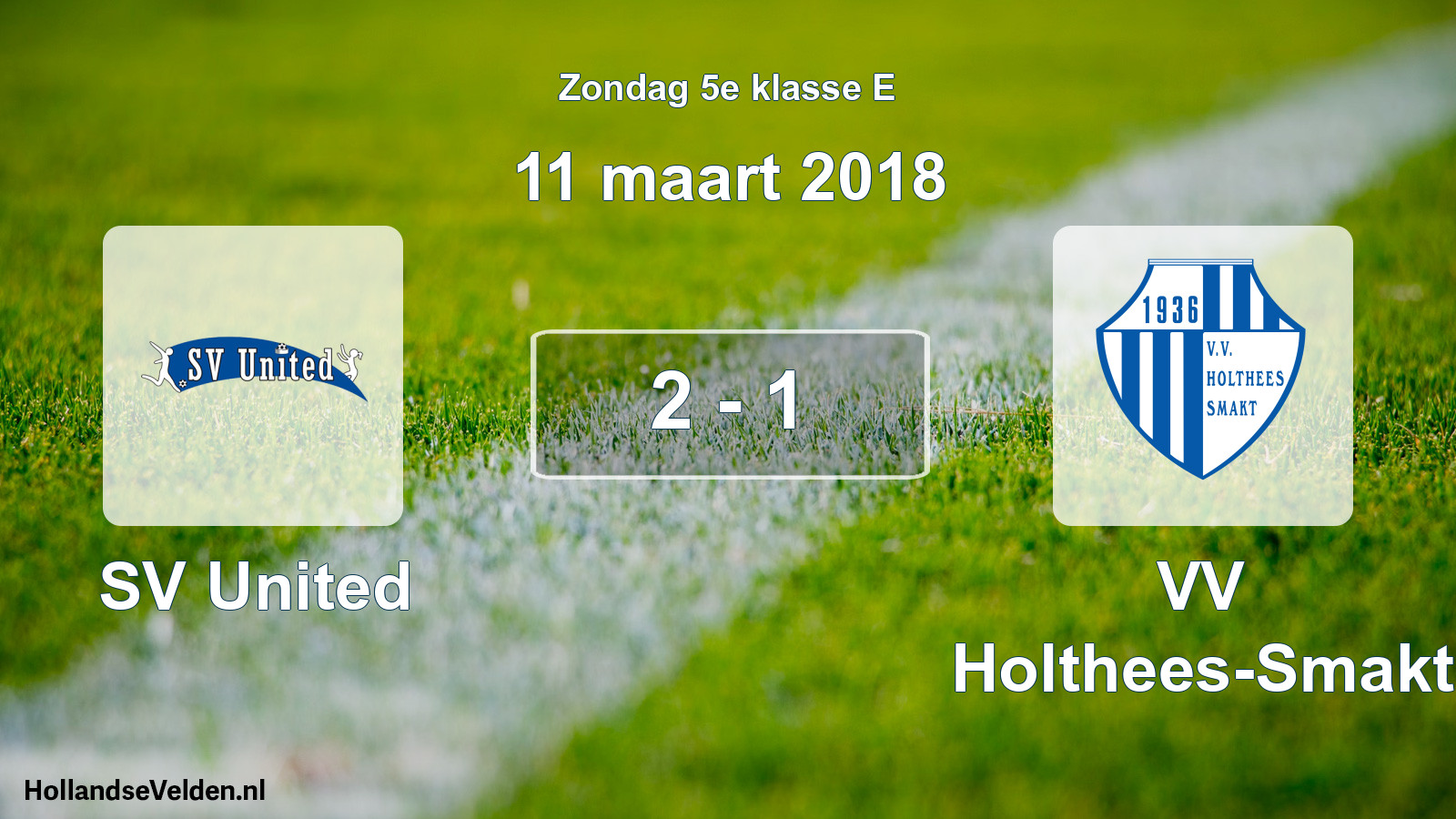 Total number of matches played: SV United - VV Holthees-Smakt 2 - 1 (11 March 2018)