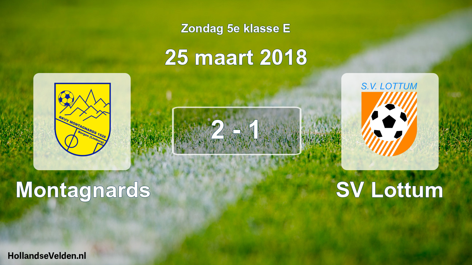 Total number of matches played: Montagnards - SV Lottum 2 - 1 (25 March 2018)