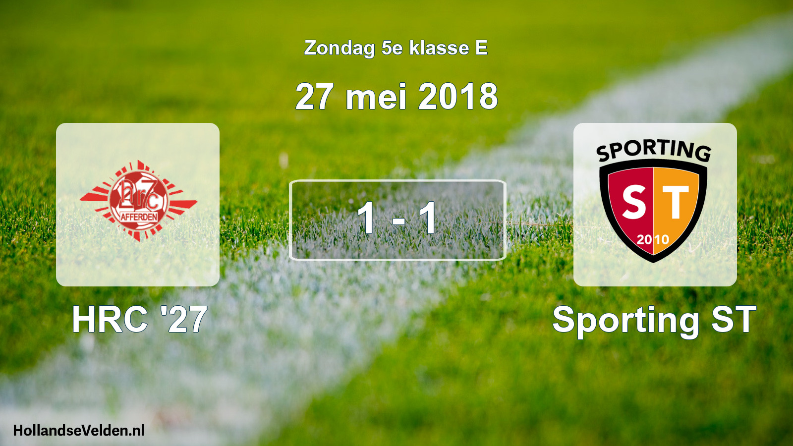 Total number of matches played: HRC '27 - Sporting ST 1 - 1 (27 May 2018)