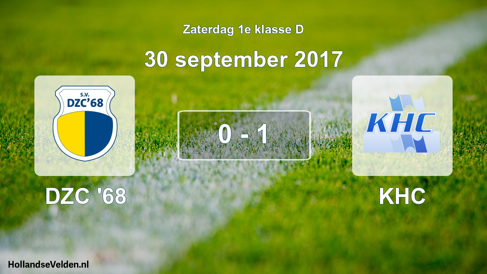 Total number of matches played: DZC '68 - KHC 0 - 1 (30 September 2017)