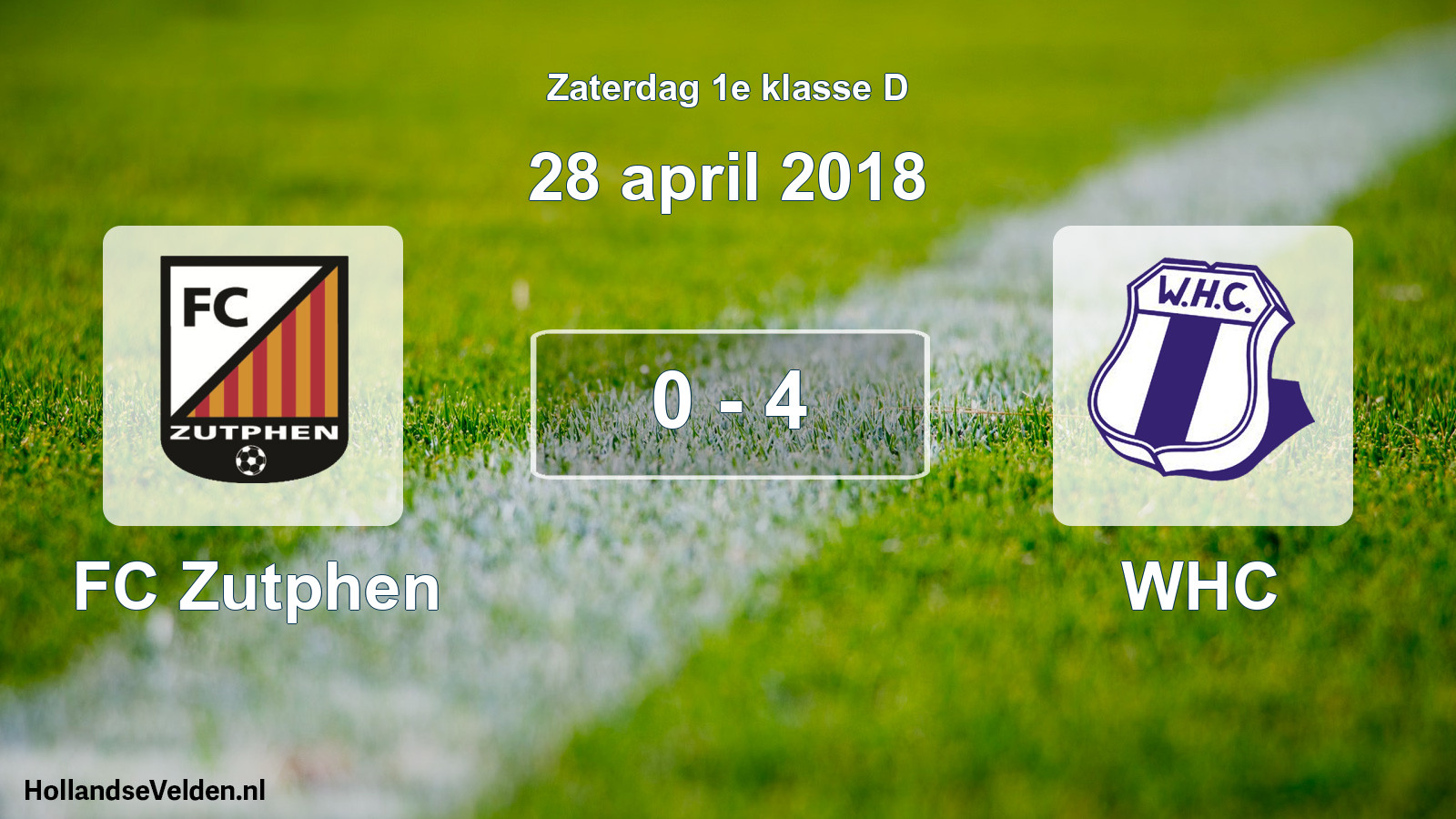 Total number of matches played: FC Zutphen - WHC 0 - 4 (28 April 2018)