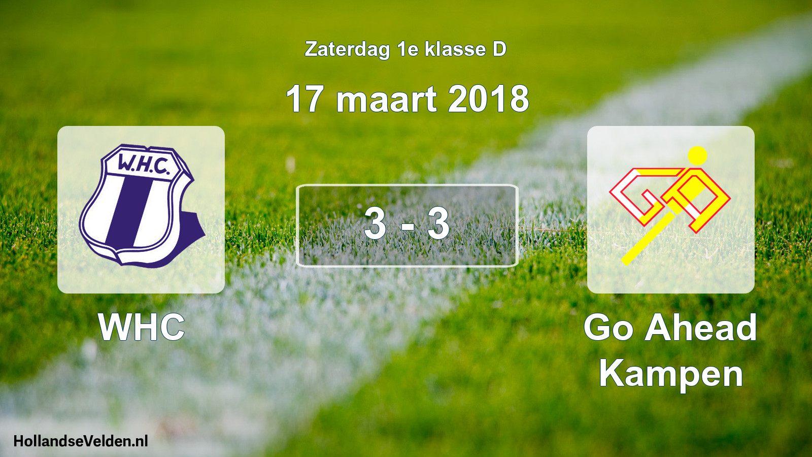 Total number of matches played: WHC - Go Ahead Kampen 3 - 3 (17 March 2018)