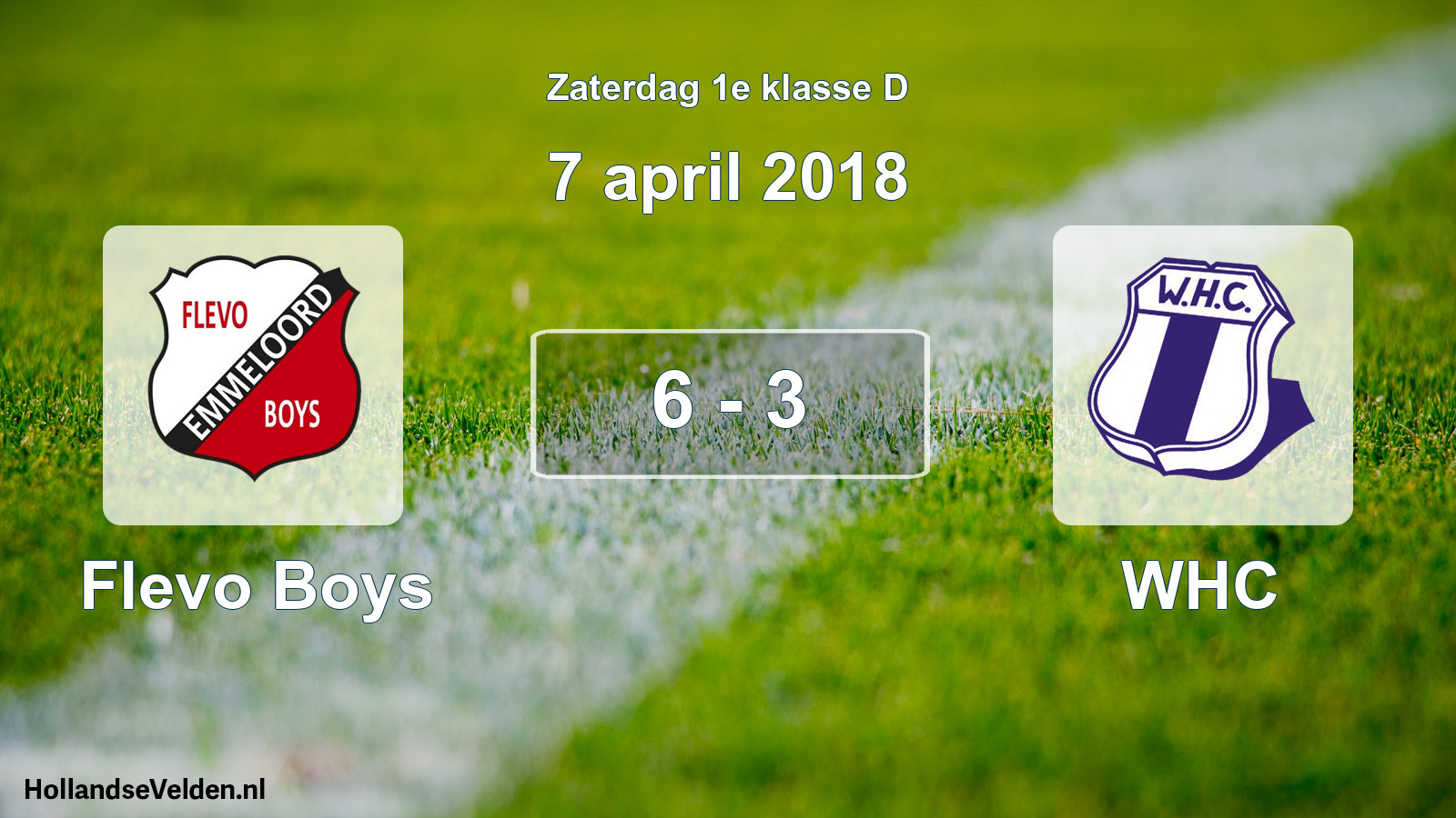 Total number of matches played: Flevo Boys - WHC 6 - 3 (7 April 2018)