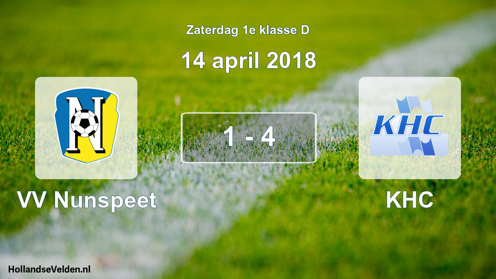 Total number of matches played: VV Nunspeet - KHC 1 - 4 (14 April 2018)