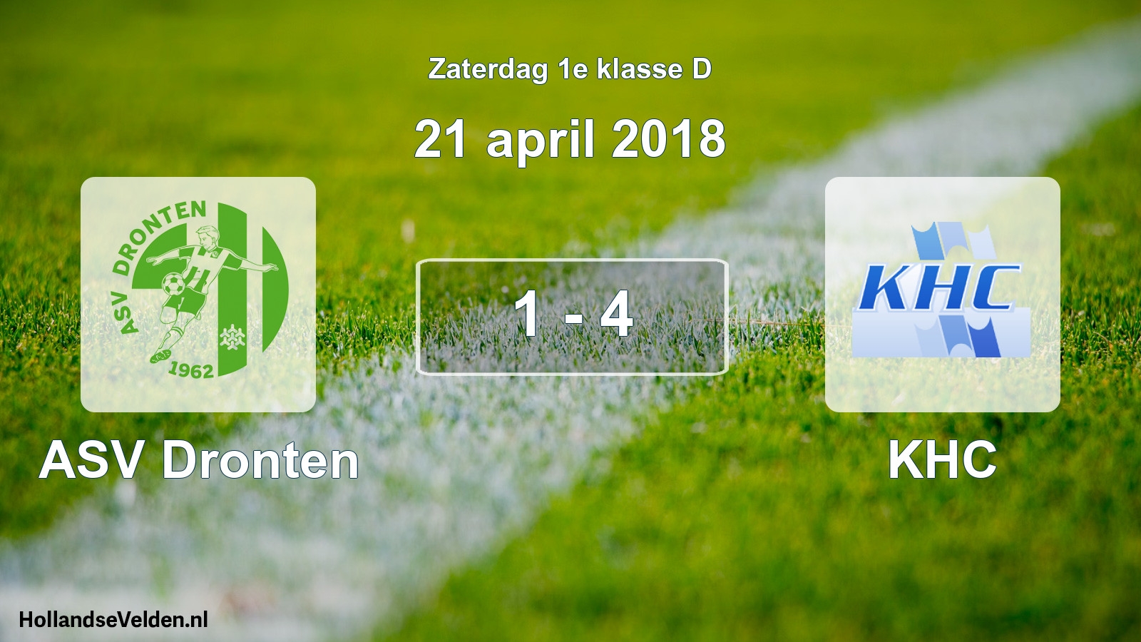 Total number of matches played: ASV Dronten - KHC 1 - 4 (21 April 2018)