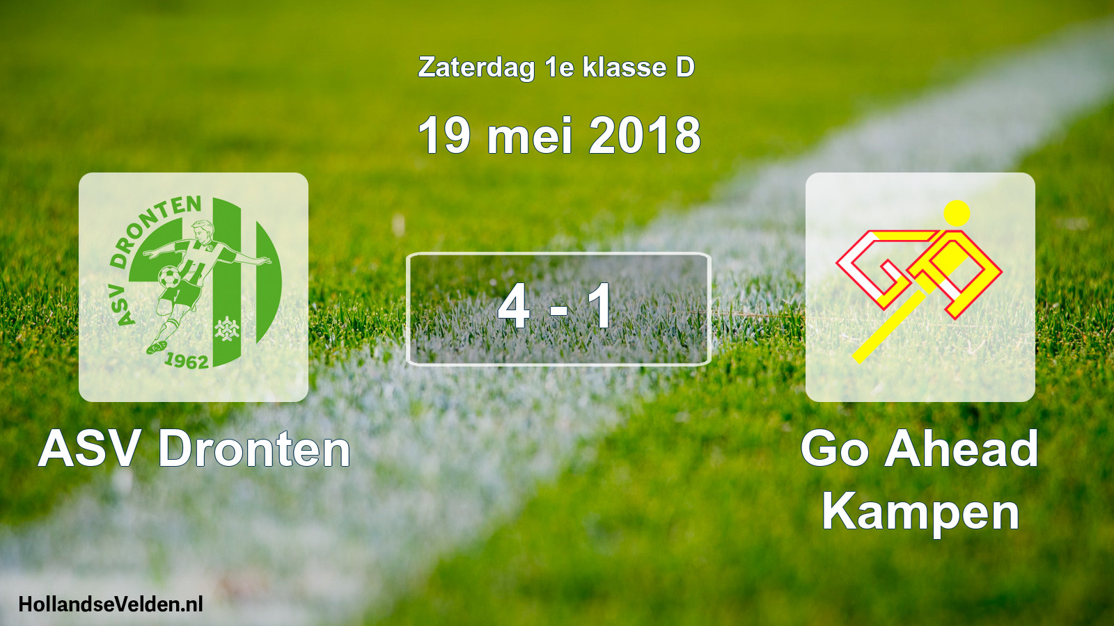 Total number of matches played: ASV Dronten - Go Ahead Kampen 4 - 1 (19 May 2018)