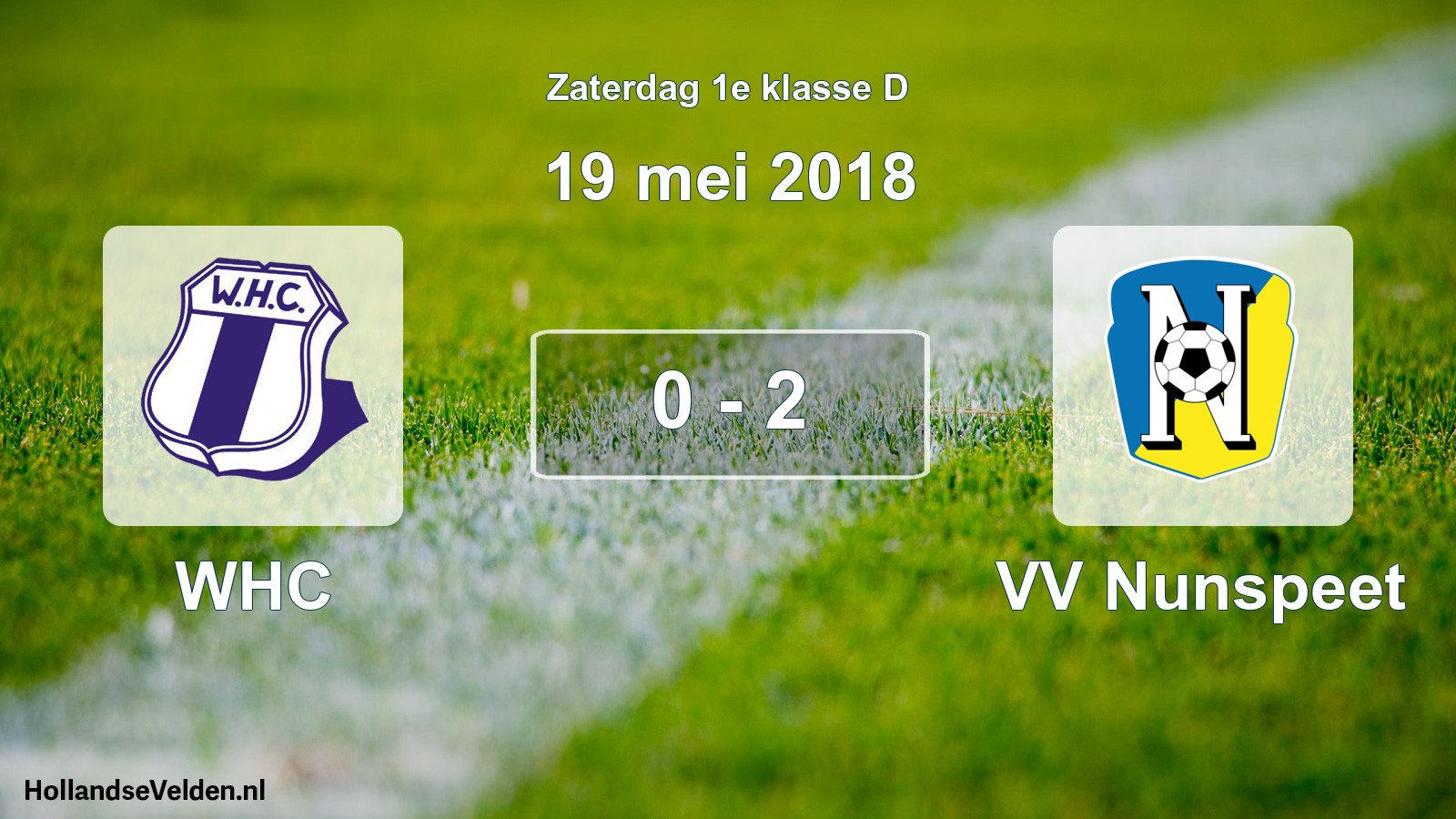 Total number of matches played: WHC - VV Nunspeet 0 - 2 (19 May 2018)