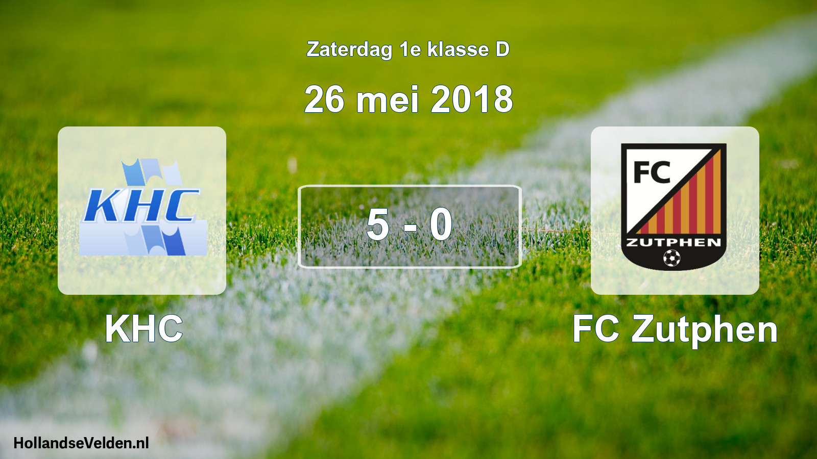 Total number of matches played: KHC - FC Zutphen 5 - 0 (26 May 2018)