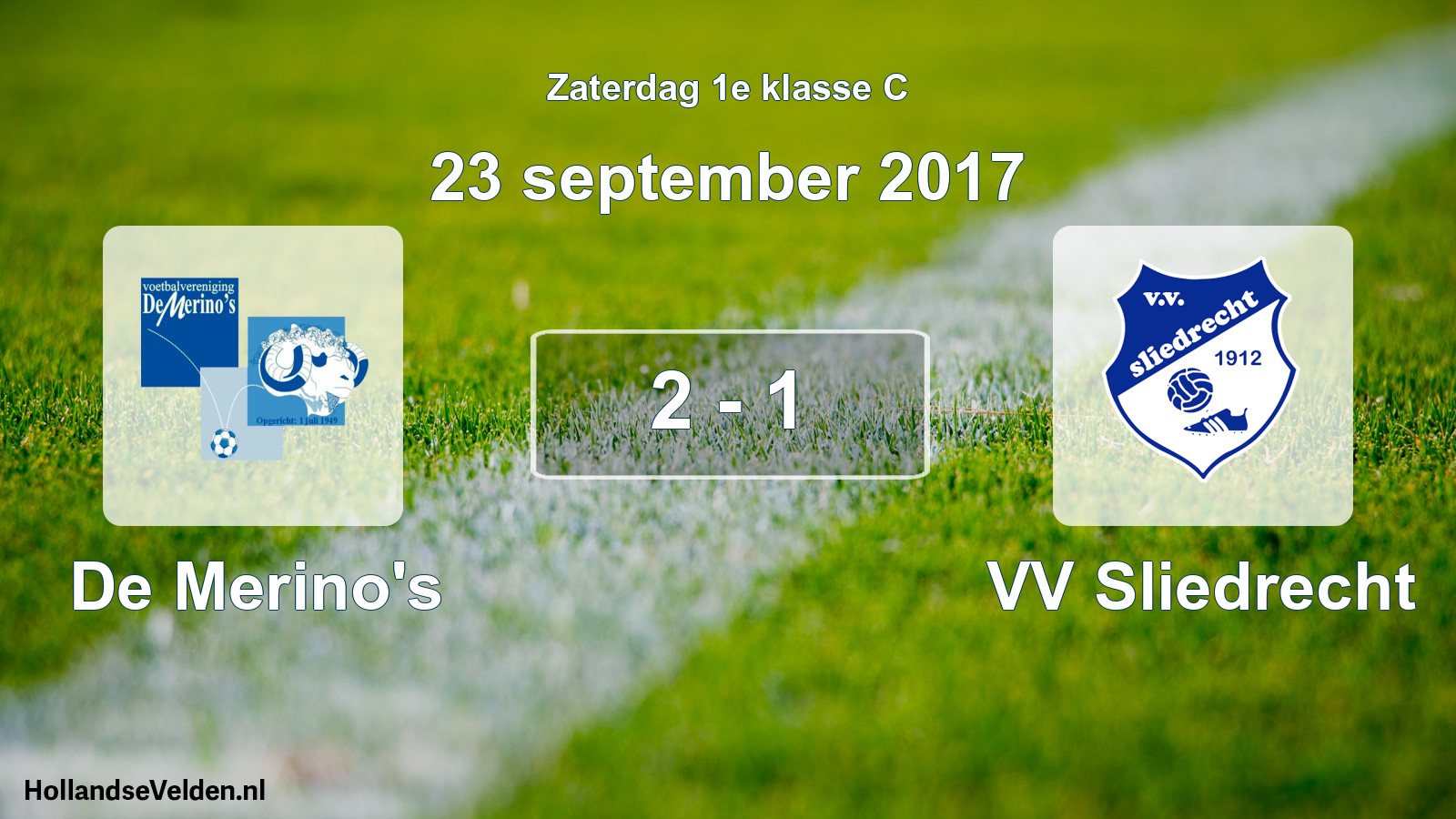 Total number of matches played: De Merino's - VV Sliedrecht 2 - 1 (23 September 2017)