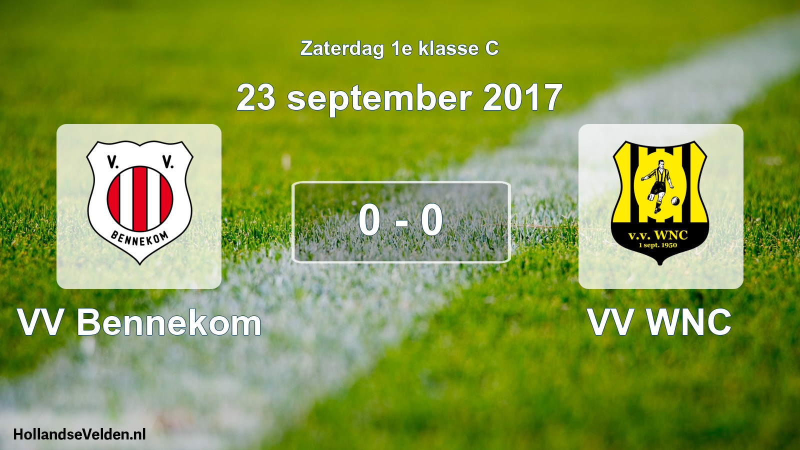 Total number of matches played: VV Bennekom - VV WNC 0 - 0 (23 September 2017)