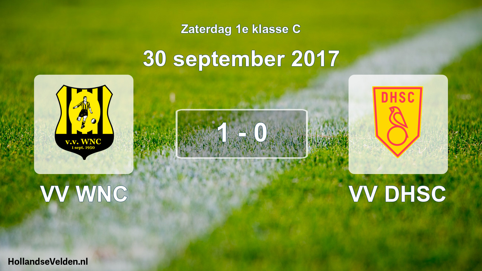 Total number of matches played: VV WNC - VV DHSC 1 - 0 (30 September 2017)