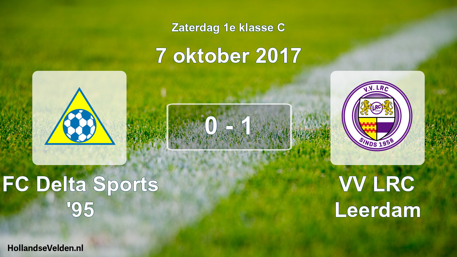 Total number of matches played: FC Delta Sports '95 - VV LRC Leerdam 0 - 1 (7 October 2017)