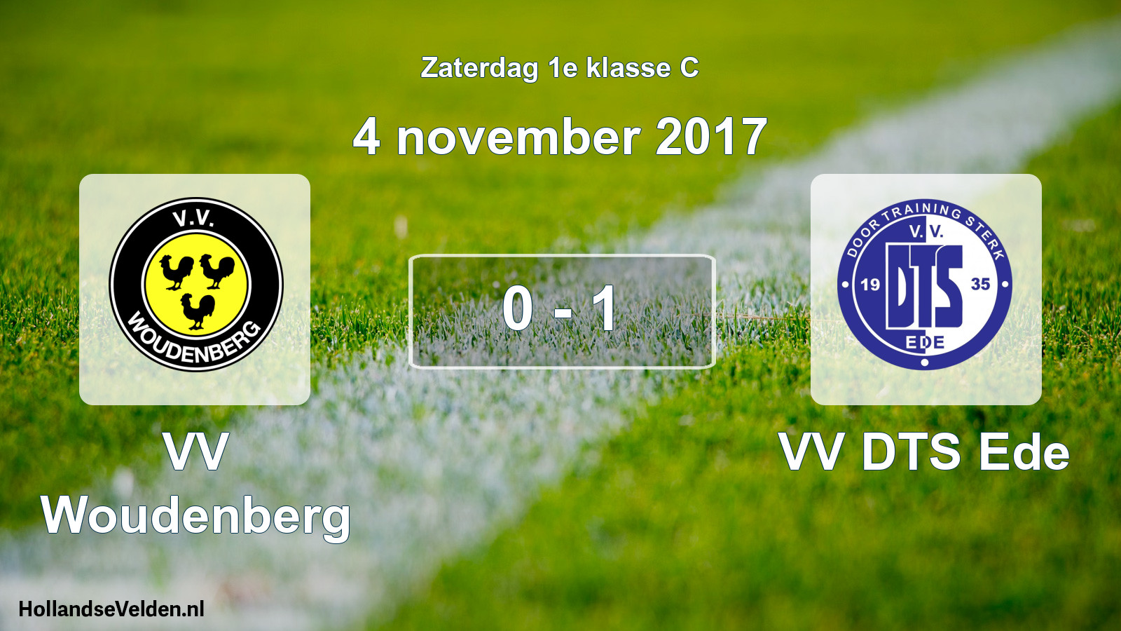 Total number of matches played: VV Woudenberg - VV DTS Ede 0 - 1 (4 November 2017)