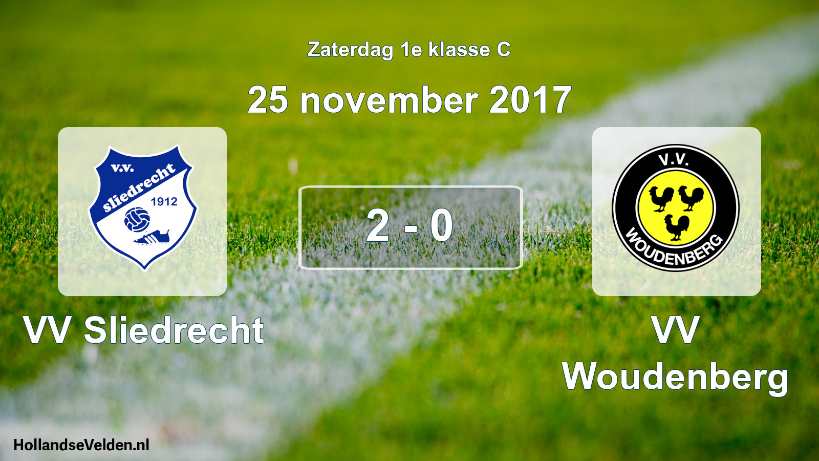 Total number of matches played: VV Sliedrecht - VV Woudenberg 2 - 0 (25 November 2017)