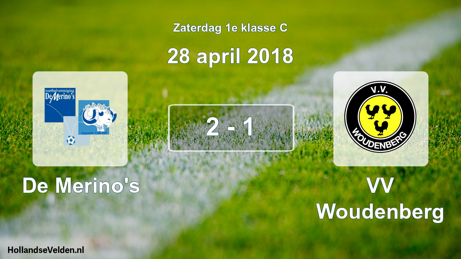 Total number of matches played: De Merino's - VV Woudenberg 2 - 1 (28 April 2018)