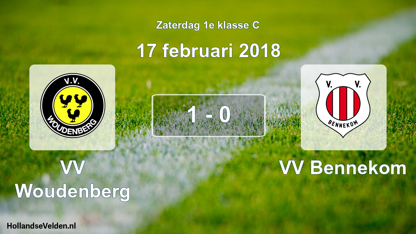 Total number of matches played: VV Woudenberg - VV Bennekom 1 - 0 (17 February 2018)