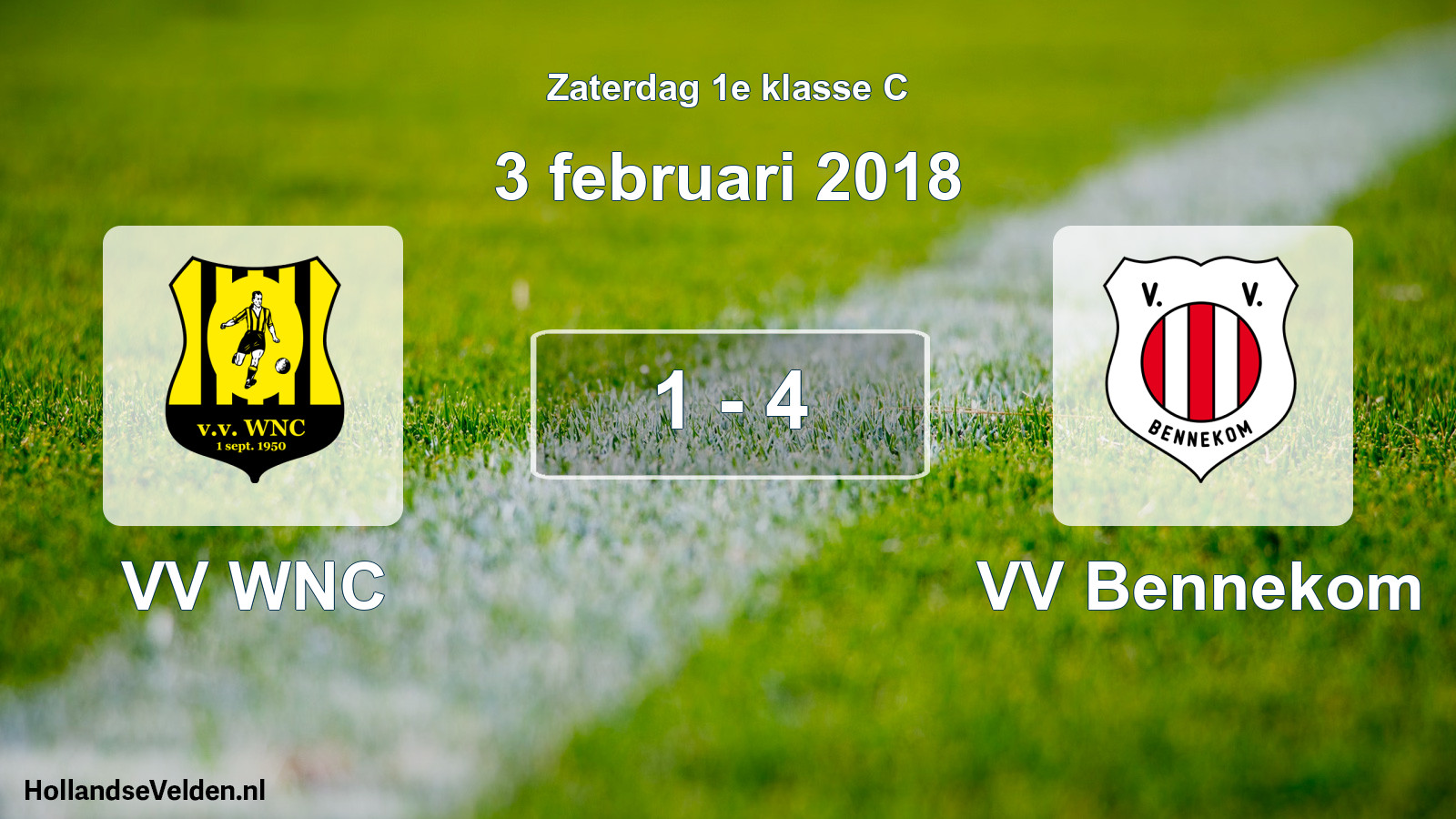 Total number of matches played: VV WNC - VV Bennekom 1 - 4 (3 February 2018)
