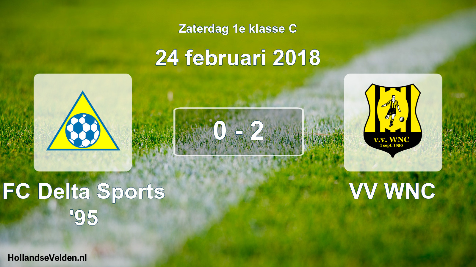 Total number of matches played: FC Delta Sports '95 - VV WNC 0 - 2 (24 February 2018)