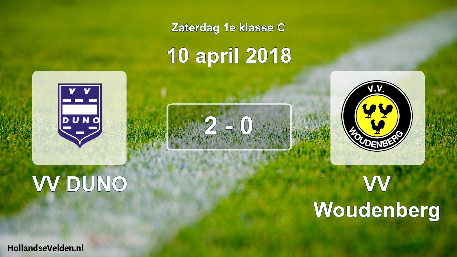 Total number of matches played: VV DUNO - VV Woudenberg 2 - 0 (10 April 2018)