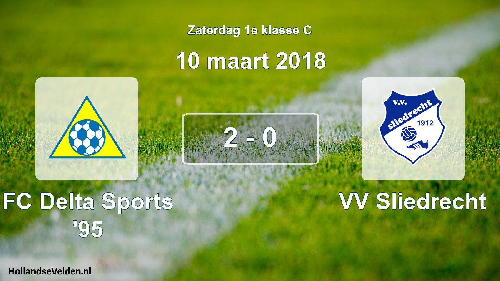 Total number of matches played: FC Delta Sports '95 - VV Sliedrecht 2 - 0 (10 March 2018)