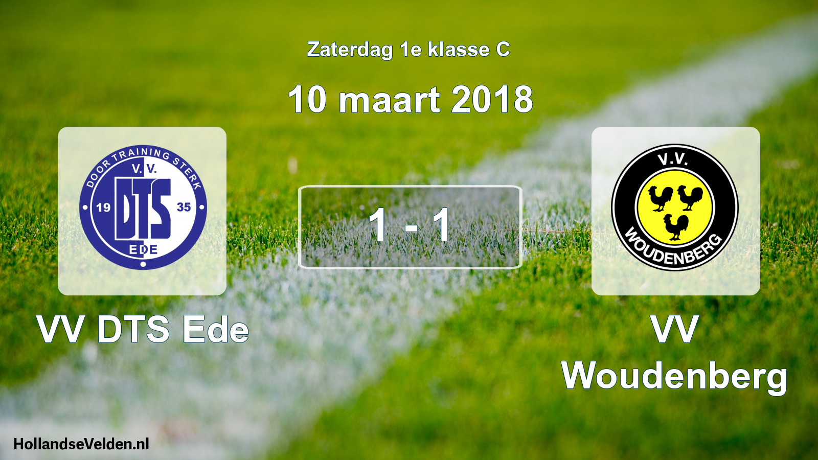 Total number of matches played: VV DTS Ede - VV Woudenberg 1 - 1 (10 March 2018)
