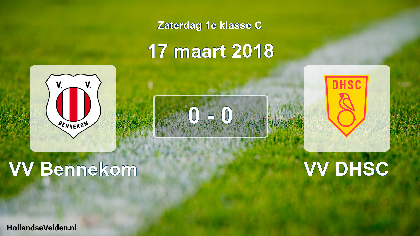 Total number of matches played: VV Bennekom - VV DHSC 0 - 0 (17 March 2018)
