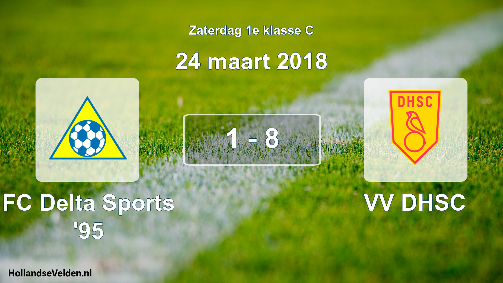 Total number of matches played: FC Delta Sports '95 - VV DHSC 1 - 8 (24 March 2018)