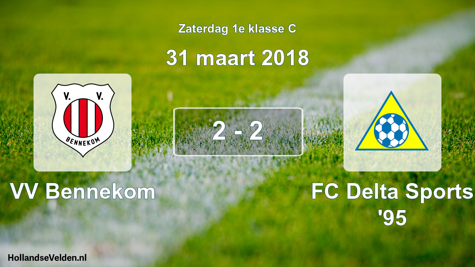 Total number of matches played: VV Bennekom - FC Delta Sports '95 2 - 2 (31 March 2018)