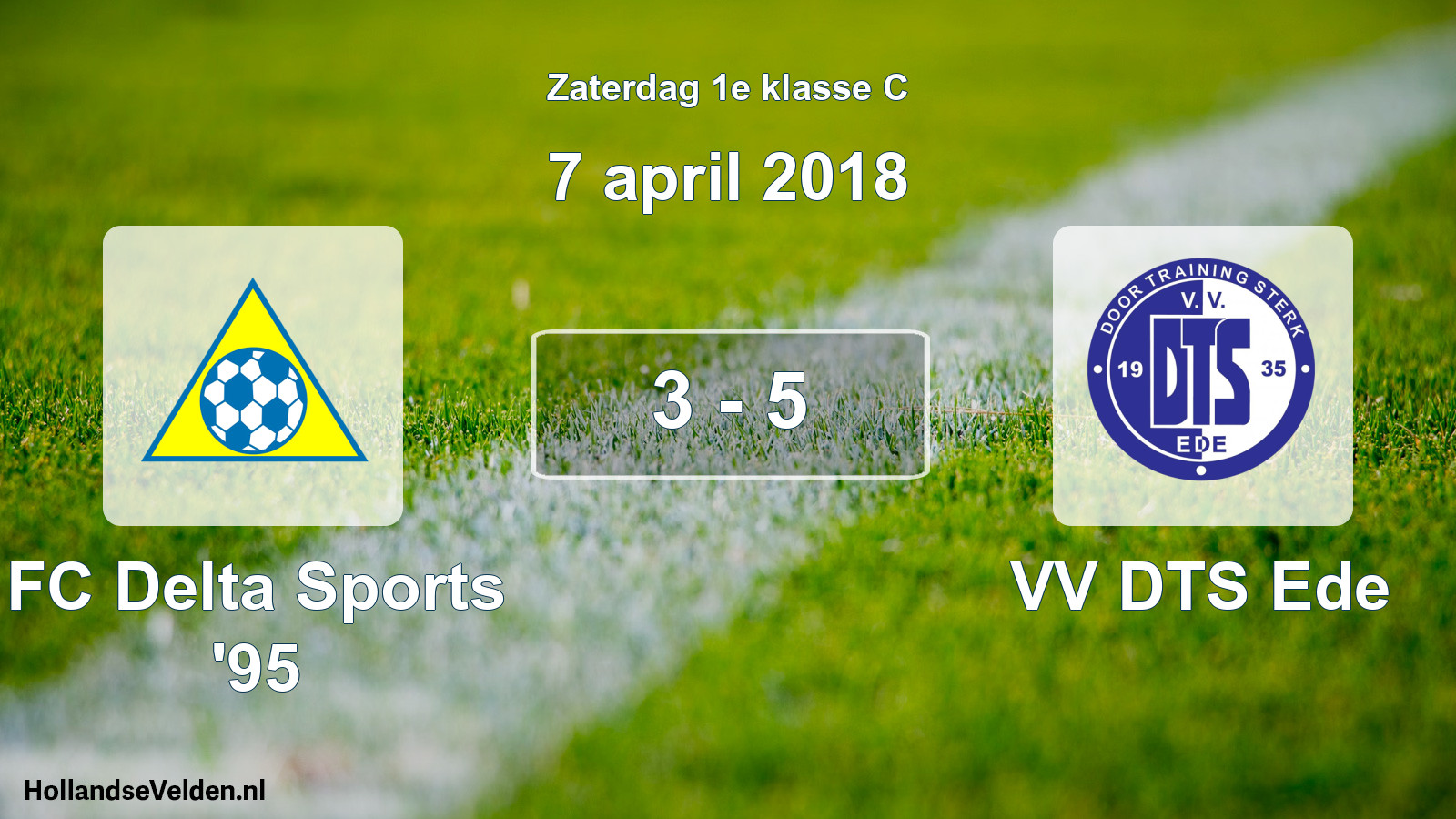 Total number of matches played: FC Delta Sports '95 - VV DTS Ede 3 - 5 (7 April 2018)