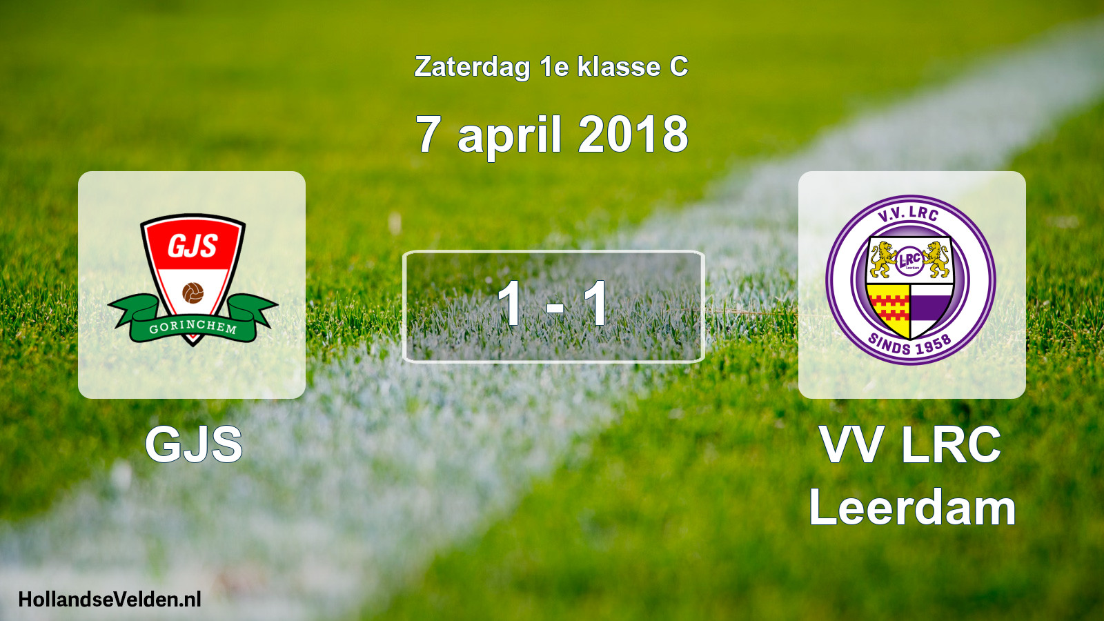 Total number of matches played: GJS - VV LRC Leerdam 1 - 1 (7 April 2018)