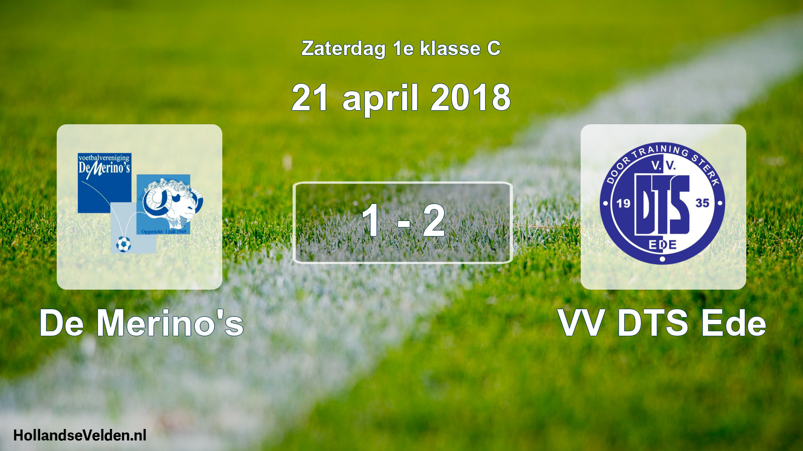 Total number of matches played: De Merino's - VV DTS Ede 1 - 2 (21 April 2018)