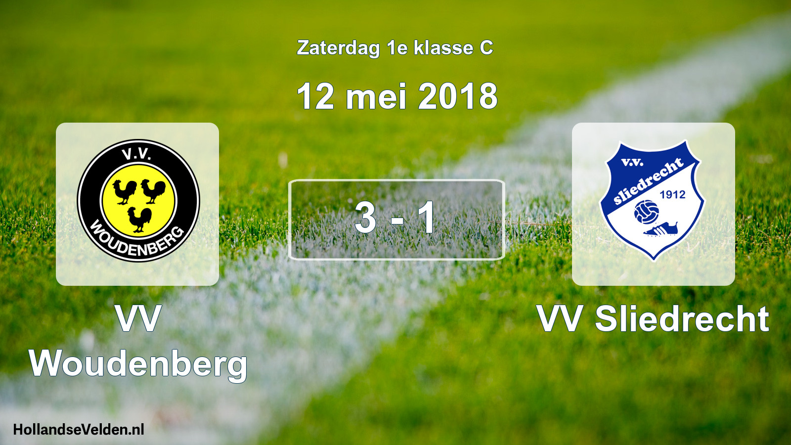 Total number of matches played: VV Woudenberg - VV Sliedrecht 3 - 1 (12 May 2018)