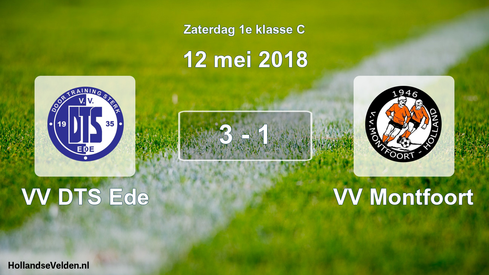 Total number of matches played: VV DTS Ede - VV Montfoort 3 - 1 (12 May 2018)