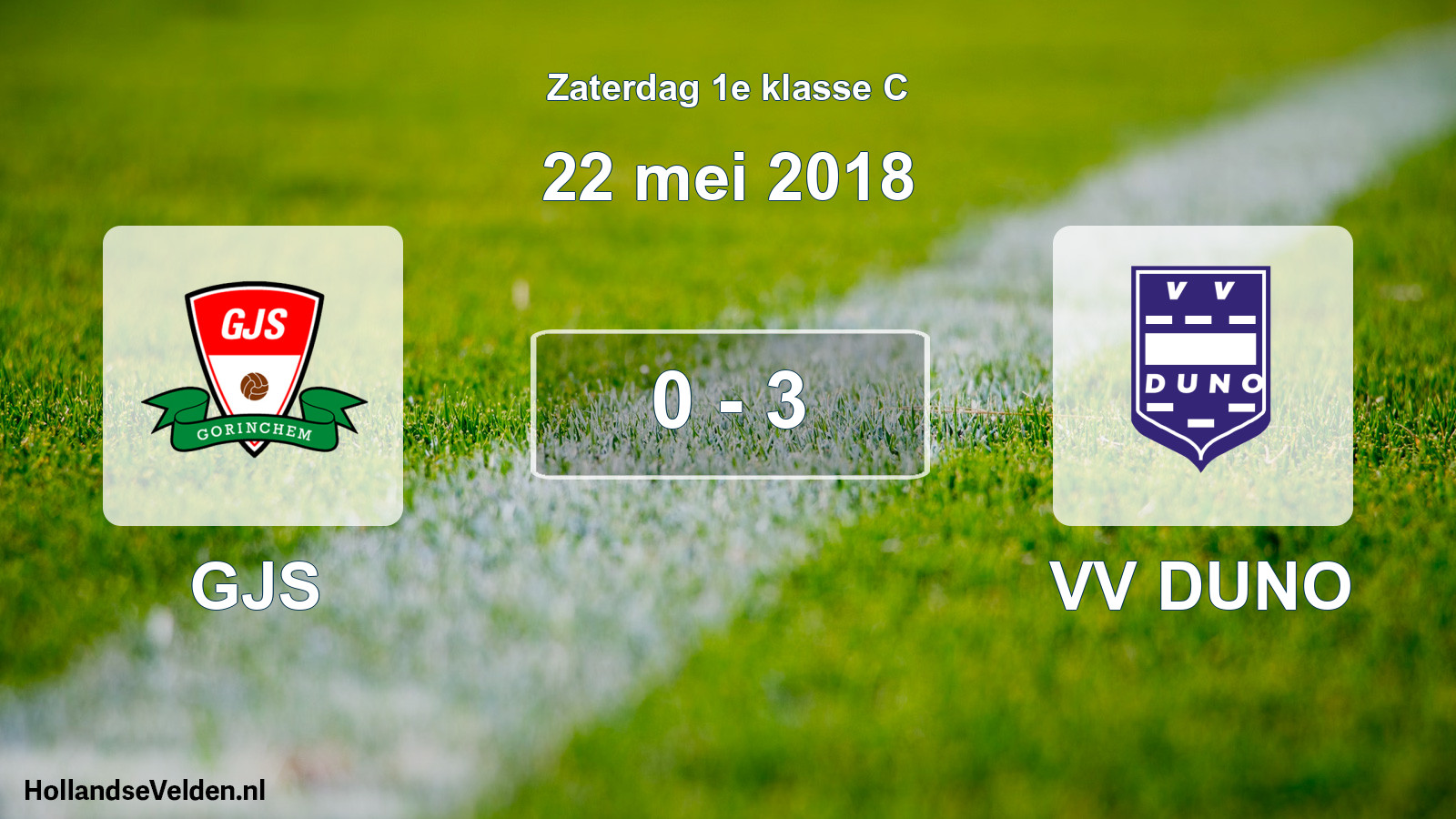 Total number of matches played: GJS - VV DUNO 0 - 3 (22 May 2018)