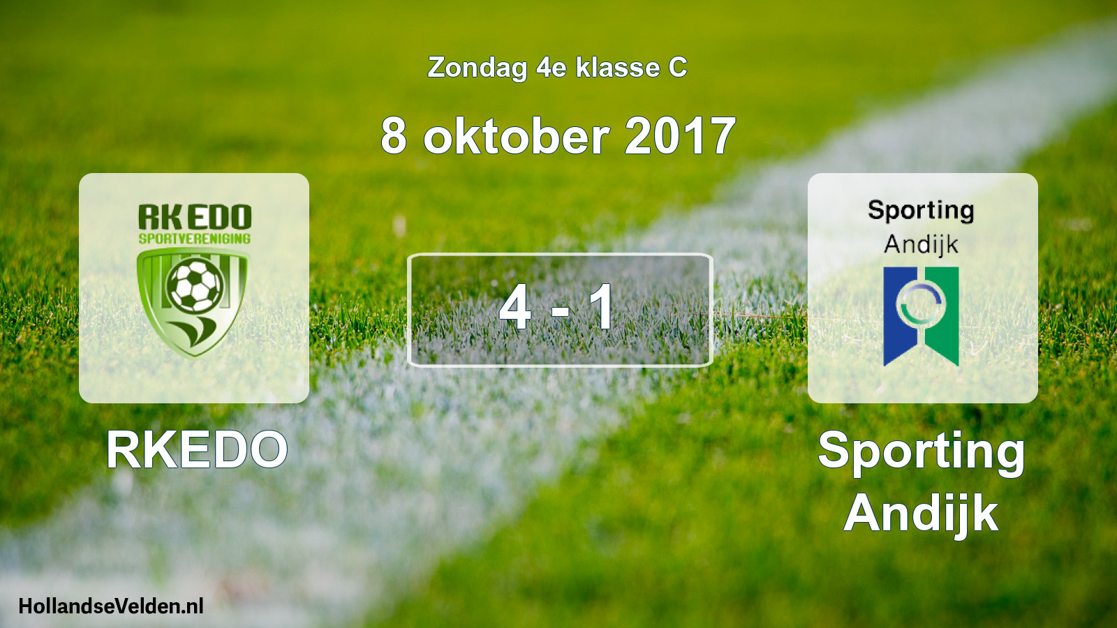 Total number of matches played: RKEDO - Sporting Andijk 4 - 1 (8 October 2017)