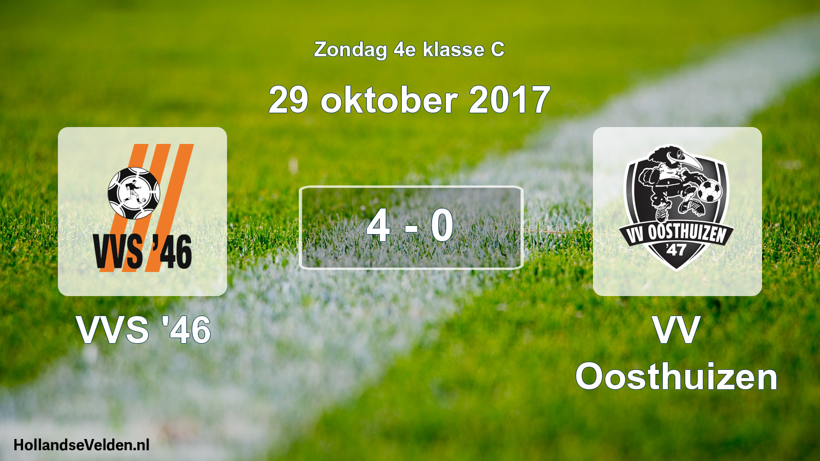 Total number of matches played: VVS '46 - VV Oosthuizen 4 - 0 (29 October 2017)