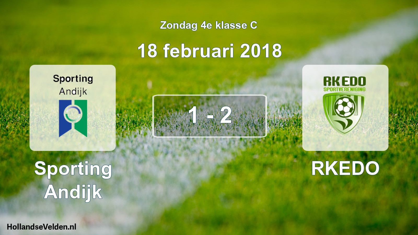 Total number of matches played: Sporting Andijk - RKEDO 1 - 2 (18 February 2018)