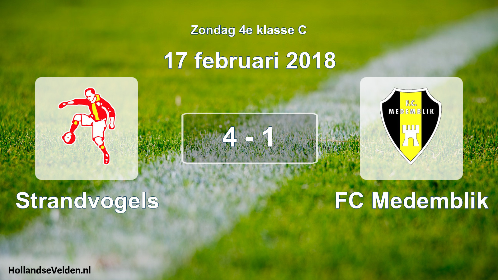 Total number of matches played: Strandvogels - FC Medemblik 4 - 1 (17 February 2018)