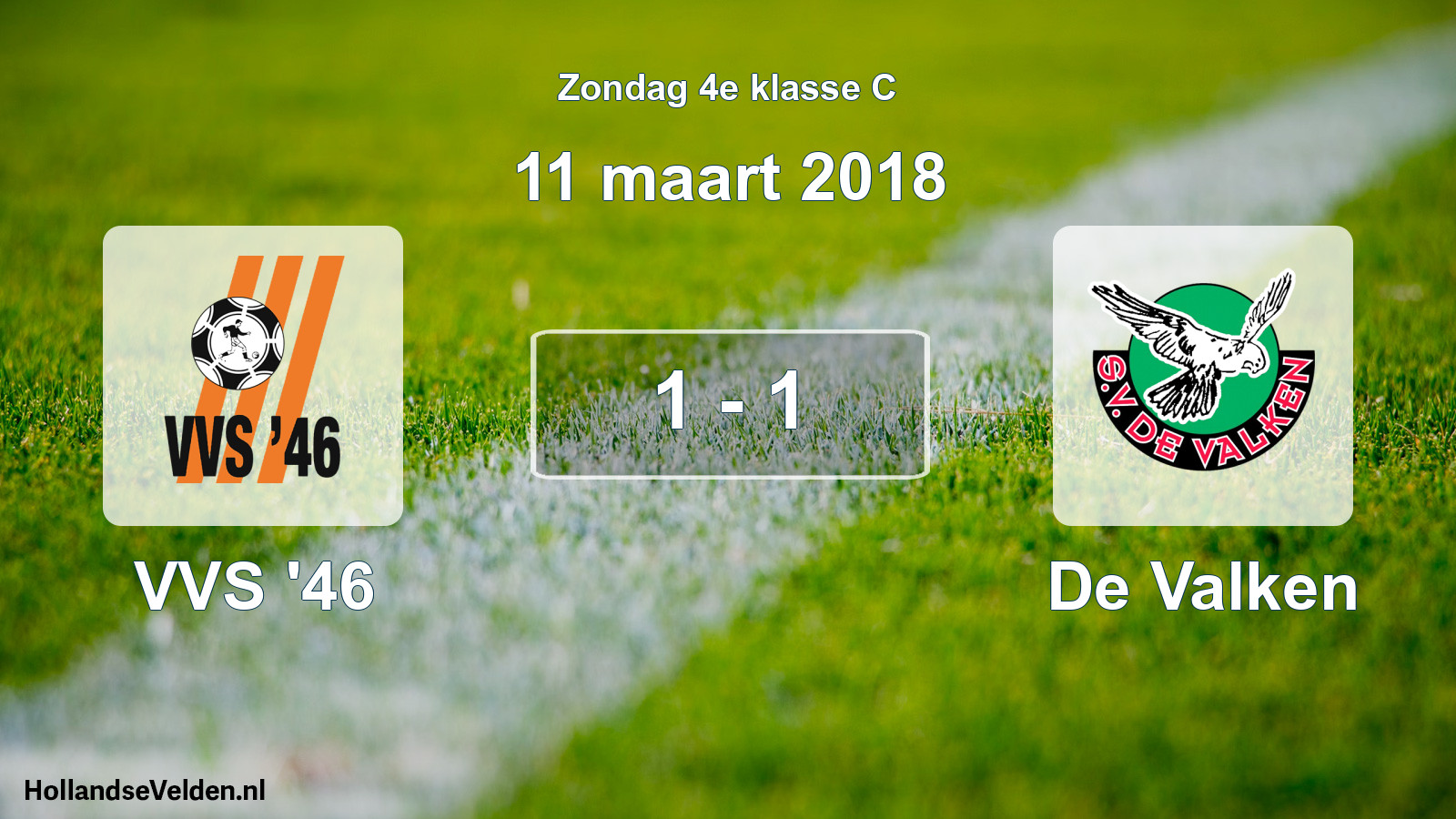 Total number of matches played: VVS '46 - De Valken 1 - 1 (11 March 2018)