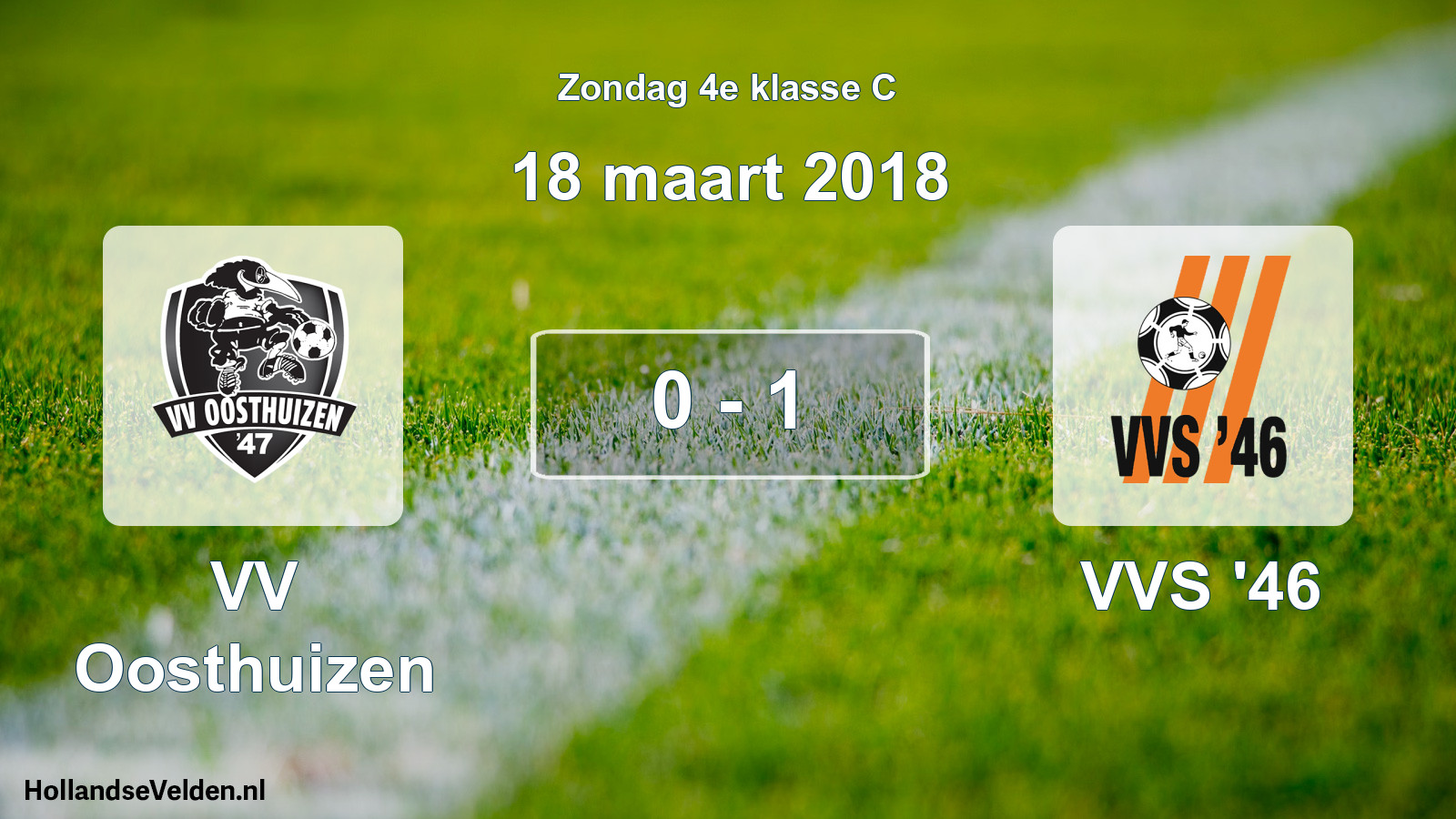 Total number of matches played: VV Oosthuizen - VVS '46 0 - 1 (18 March 2018)