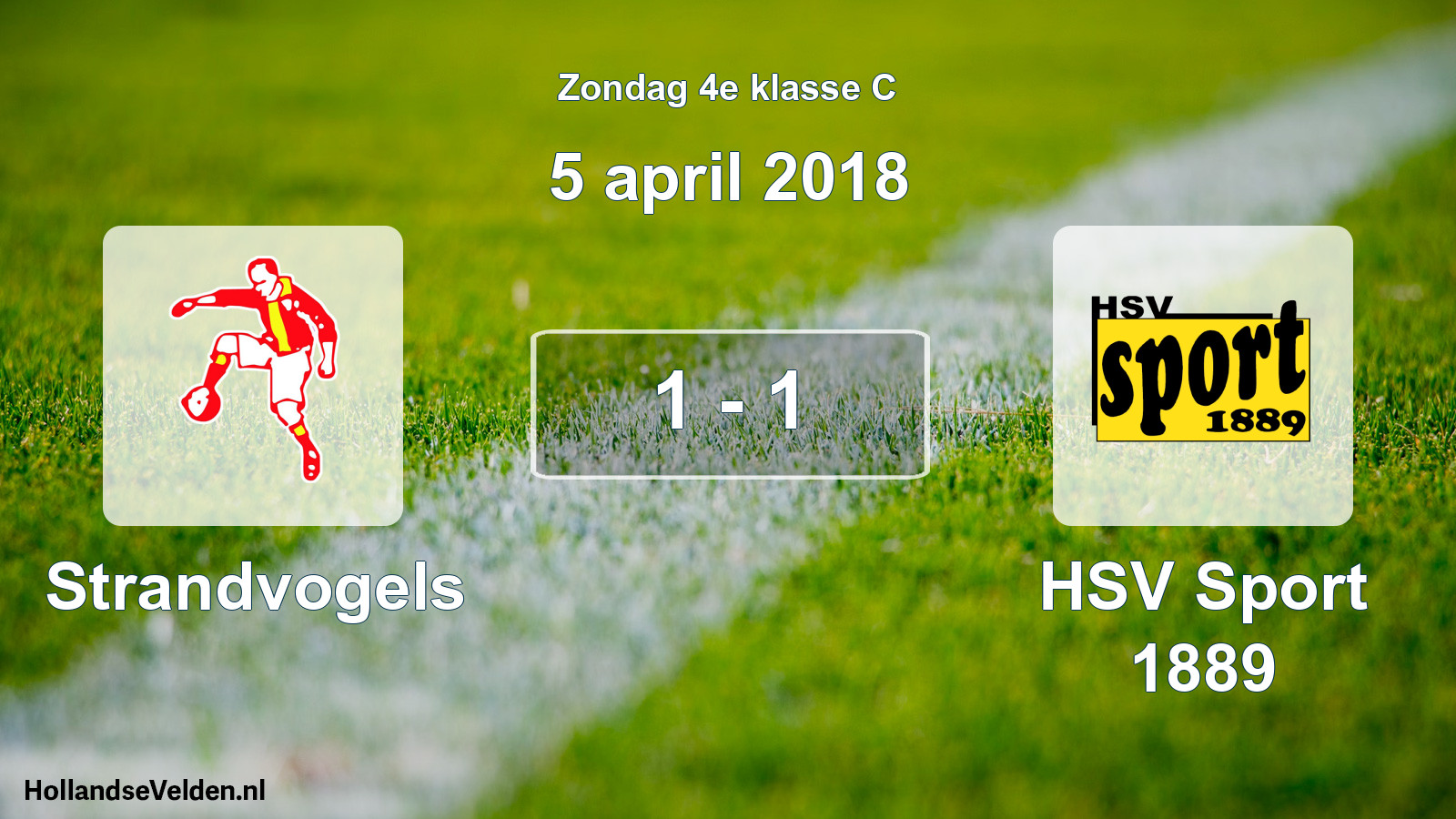 Total number of matches played: Strandvogels - HSV Sport 1889 1 - 1 (5 April 2018)