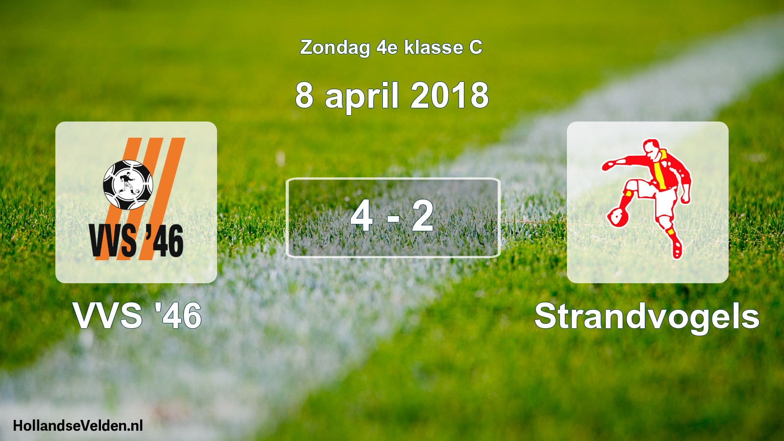 Total number of matches played: VVS '46 - Strandvogels 4 - 2 (8 April 2018)