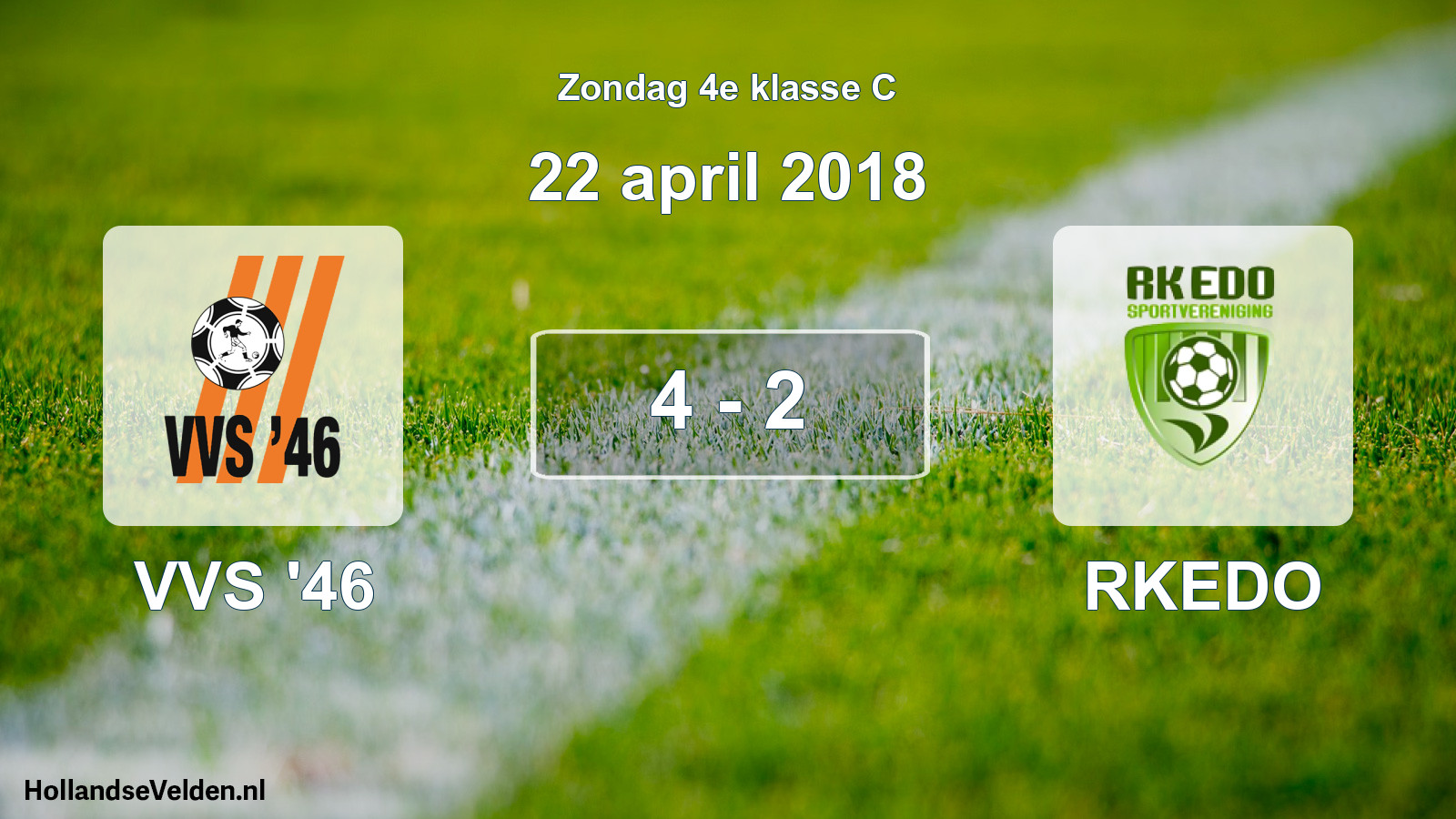 Total number of matches played: VVS '46 - RKEDO 4 - 2 (22 April 2018)